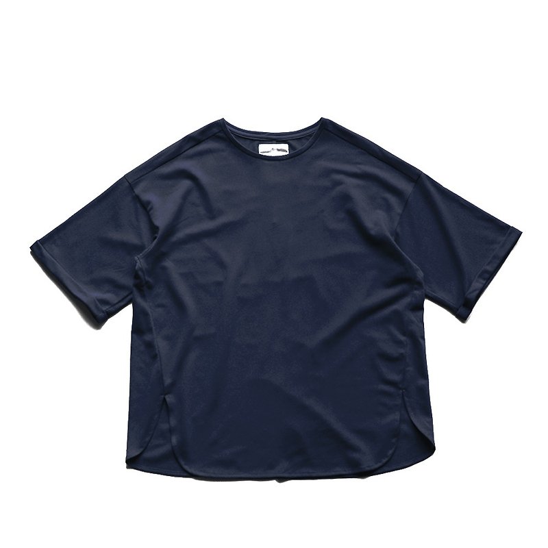 日本紙纖維 捲袖 T恤 - T 恤 - 紙 咖啡色