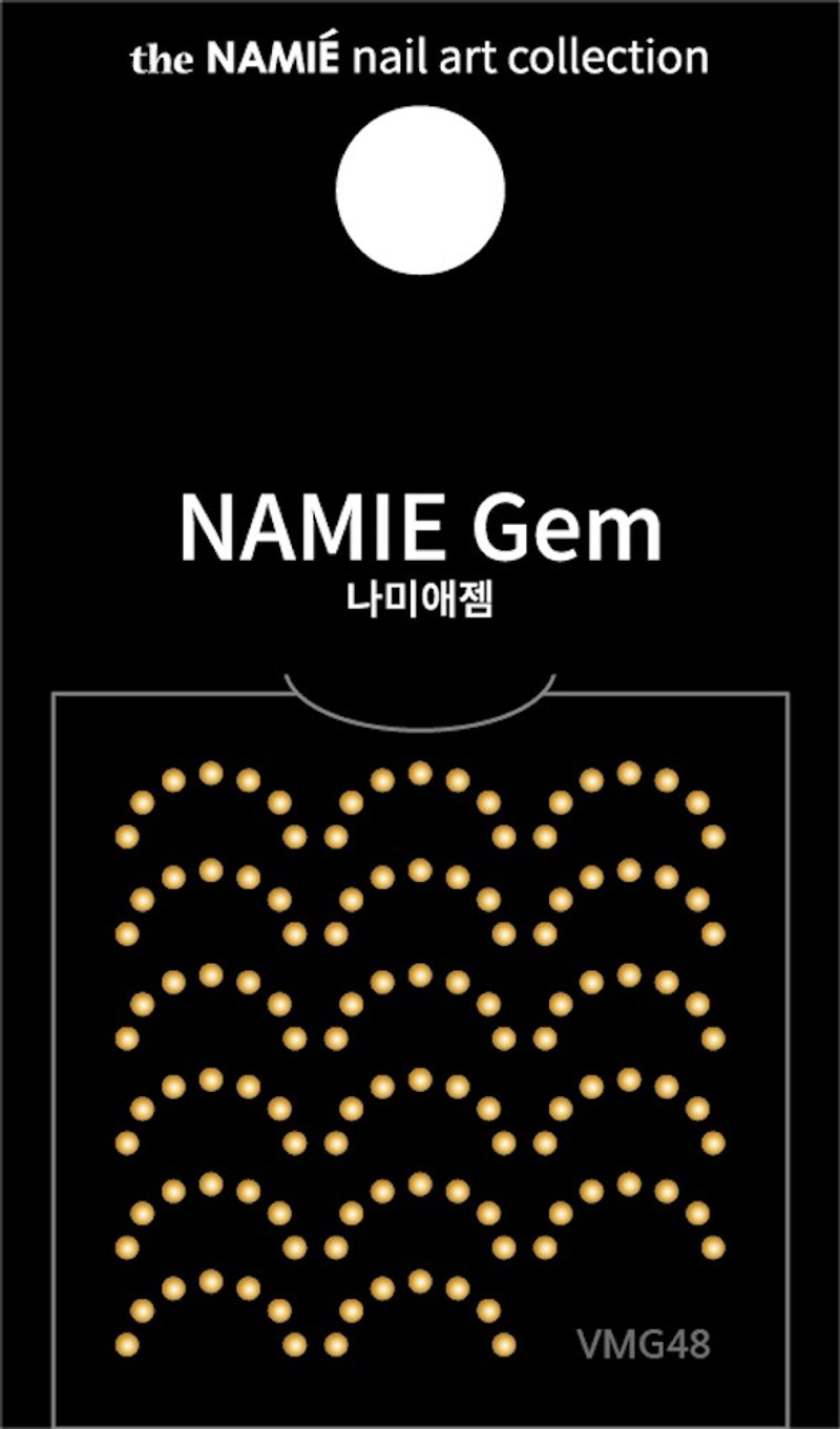 【專業用】NAMIE Gem 美甲裝飾藝術貼紙 Volume Metallic 48 - 指甲油/指甲貼 - 紙 金色