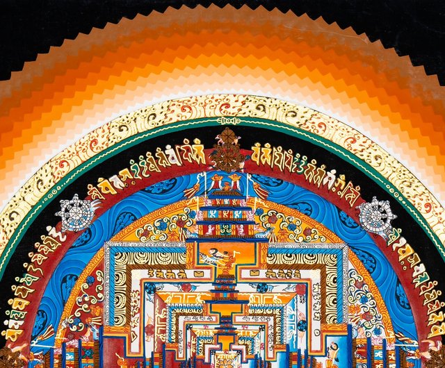 チベットのタンカ芸術—カラチャクラ・マンダラ - ショップ Boudha