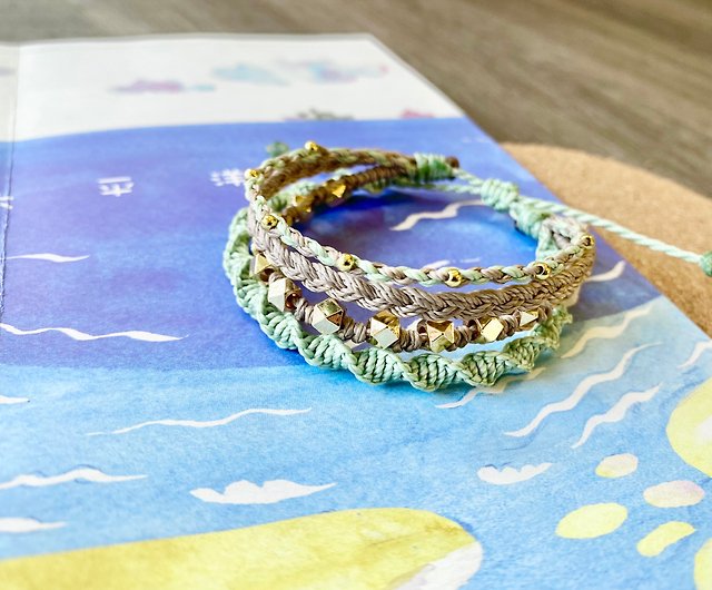Handmade Jewelry | Wax Line Surf Bracelets - Small Algae - Shop  myoceanspace Bracelets - Pinkoi