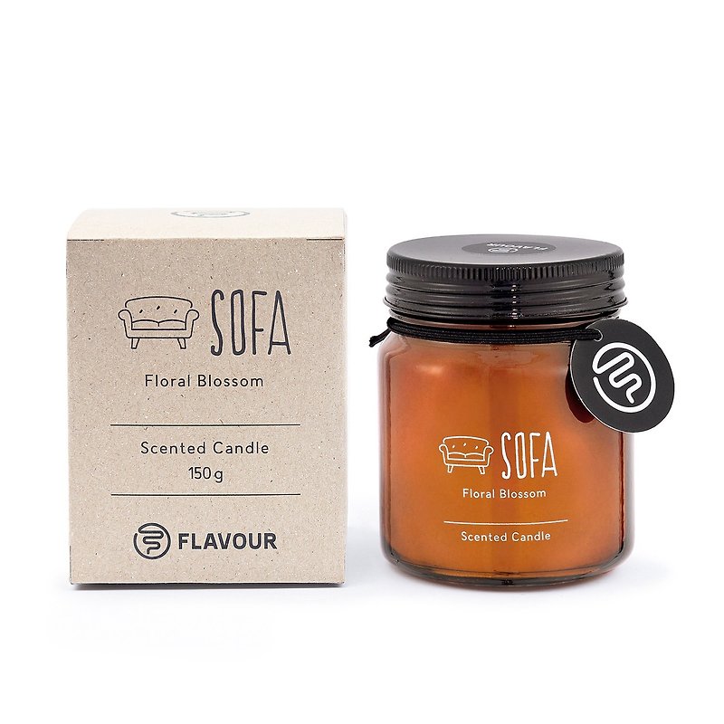 【FLAVOUR】SOFA | Scented Candles | Fresh and light floral notes - Candles & Candle Holders - Wax 
