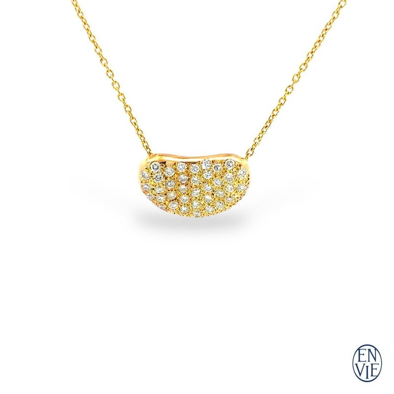 18K黃金 天然鑽石造型墜鍊 18K Gold Diamond Necklace - 項鍊 - 貴金屬 