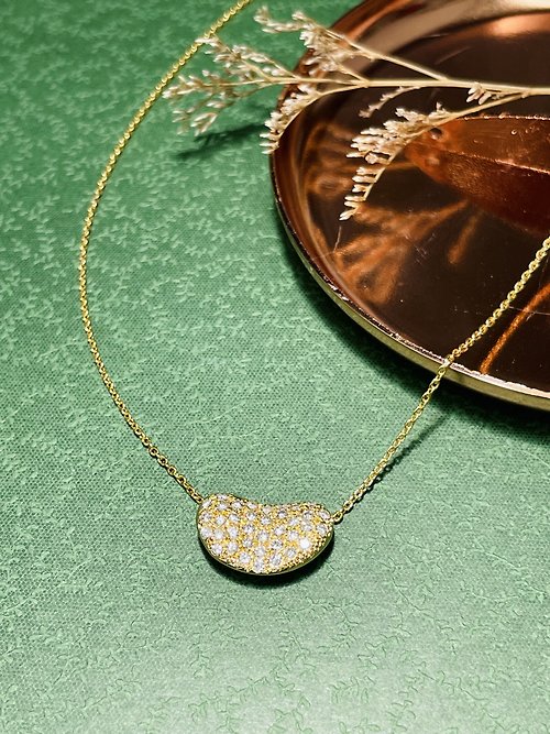 ENVIE 18K 鑽石項鍊 幸運種子 Diamond Gold Necklace