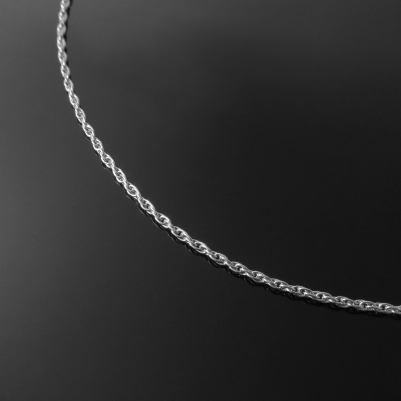 Stainless steel chain braided chain 1.5mm thick (single chain) - สร้อยคอ - โลหะ สีเงิน