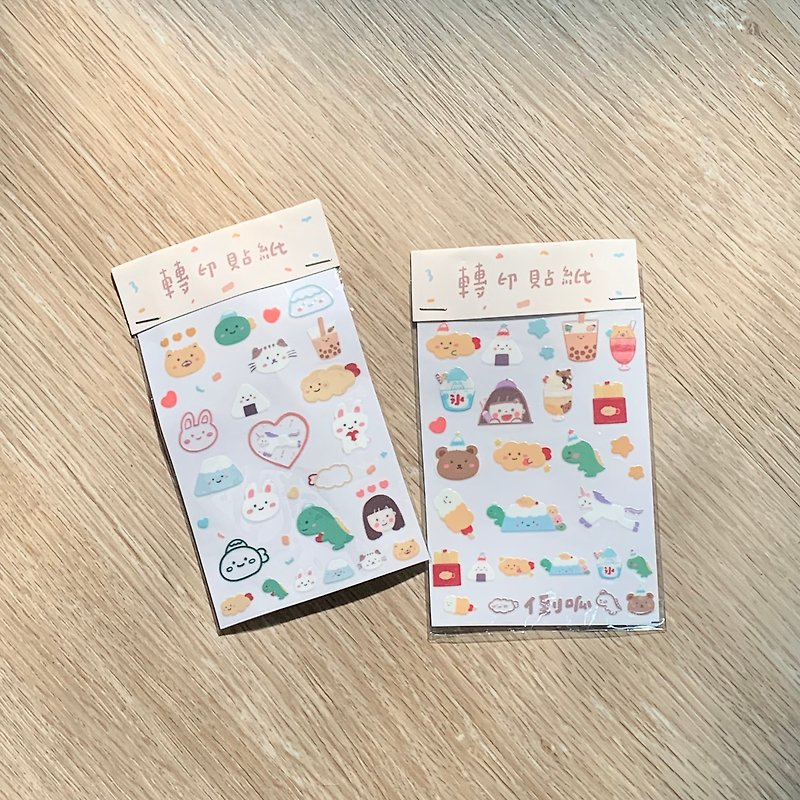 There are two types of transfer stickers - Stickers - Other Materials 