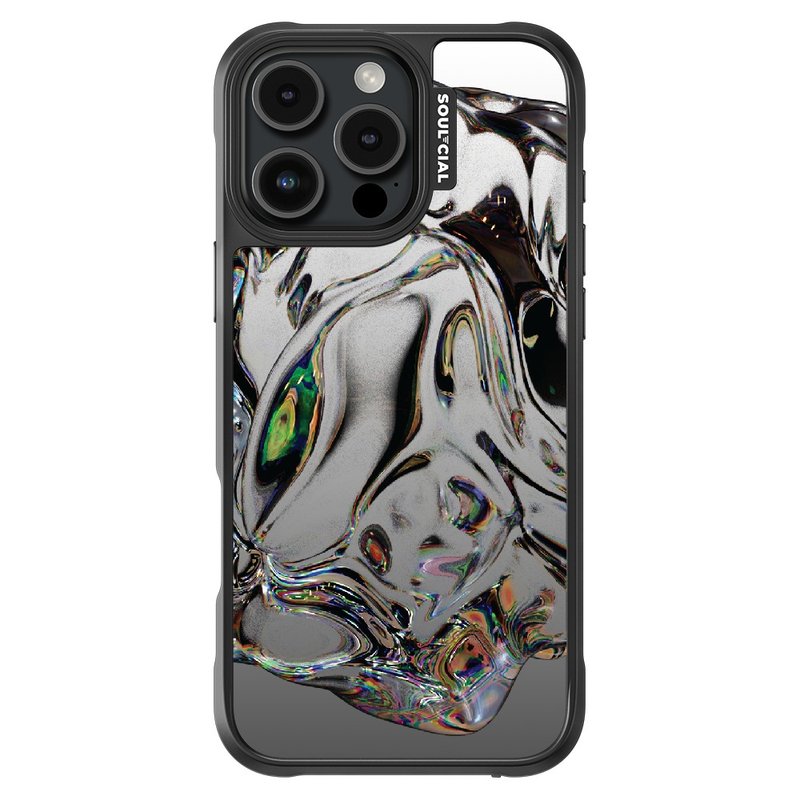 Metallic Mesmerising Flow iPhone 16 mobile phone case magnetic anti-collision protective case - Phone Cases - Other Materials 