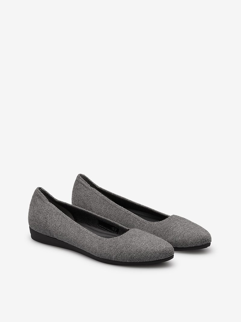 瑪菲斯平底鞋 暗灰色 - 芭蕾舞鞋/平底鞋 - 聚酯纖維 灰色