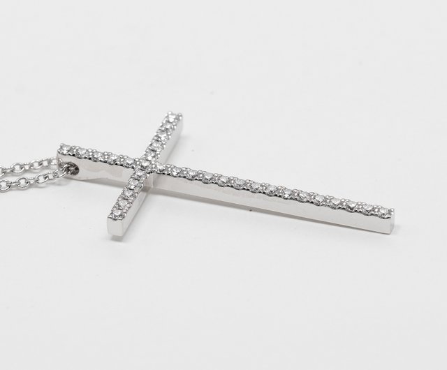 ティファニー TIFFANY＆CO メトロクロスネックレス　ホワイトゴールド ティファニー(TIFFANY＆CO)メトロ クロス ネックレス