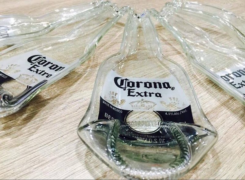 Corona 可樂娜啤酒 淺盤 - 碟子/醬料碟 - 玻璃 