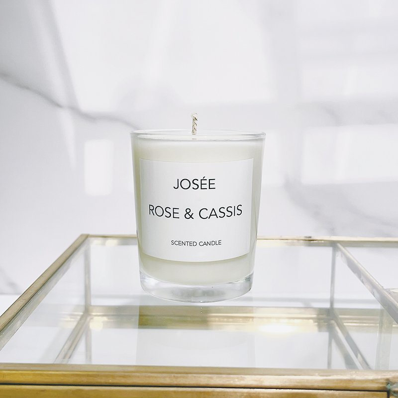 Rose & Cassis Scented Candle 70g - Candles & Candle Holders - Wax 