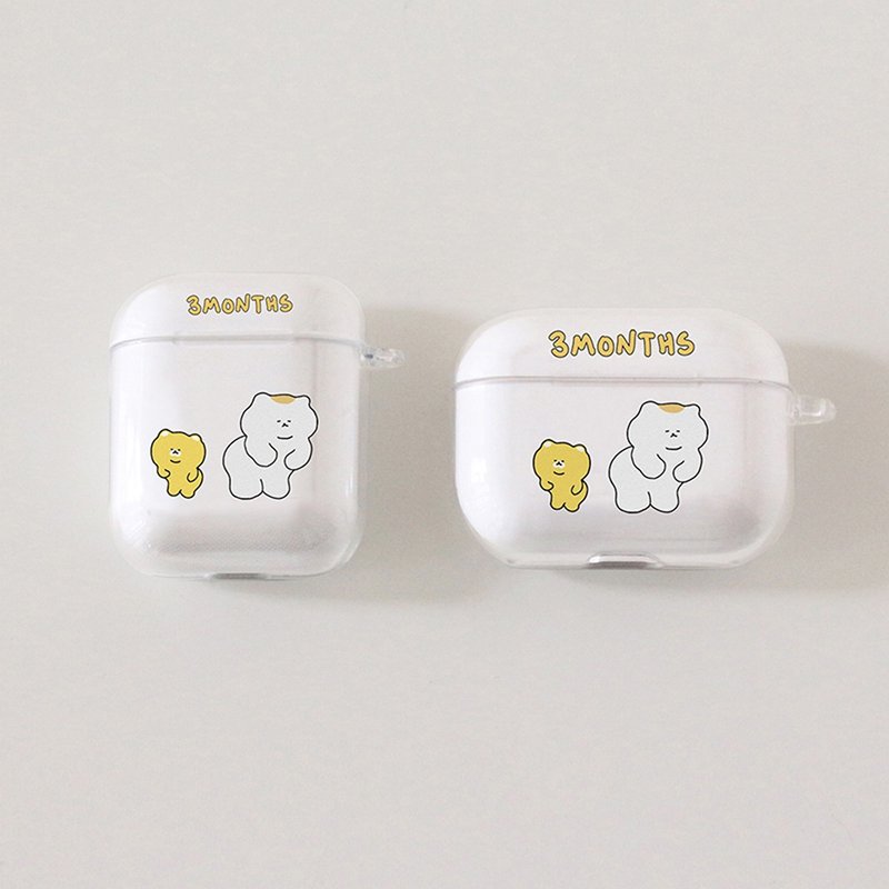 【3 MONTHS 官方代理】悠仔與阿嚕airpods殼-透明  (2代 / 3代) - AirPods/耳機保護套 - 塑膠 多色