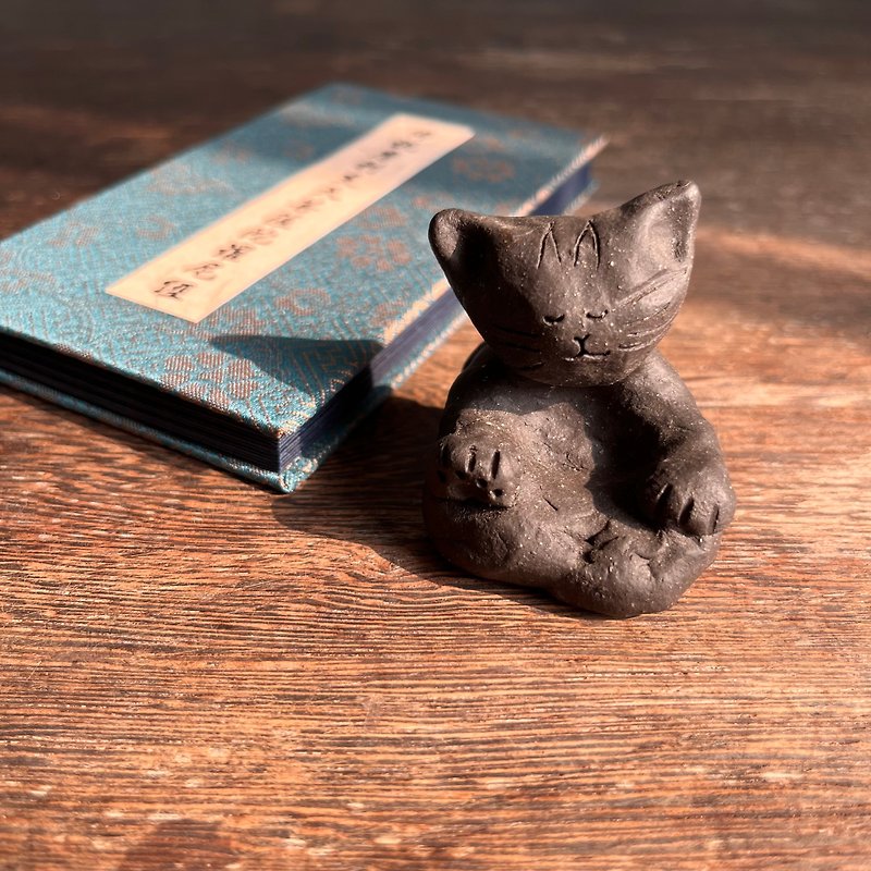 Zen Master Meow Meow/Potato Puppet - Stuffed Dolls & Figurines - Pottery Black