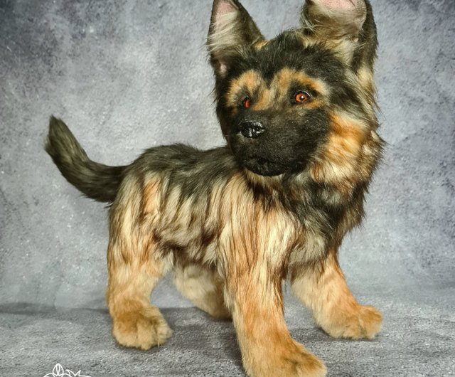 リアル】壁掛け ペット時計 かわいい ジャーマンシェパード インテリア