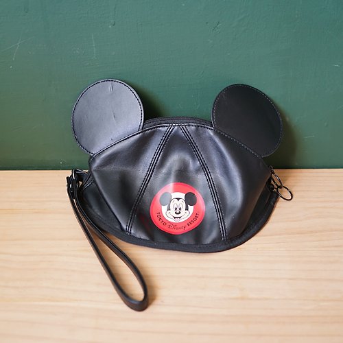 北極二手雜貨 【北極二手雜貨】二手 Disney 米奇造型手拿包 東京迪士尼