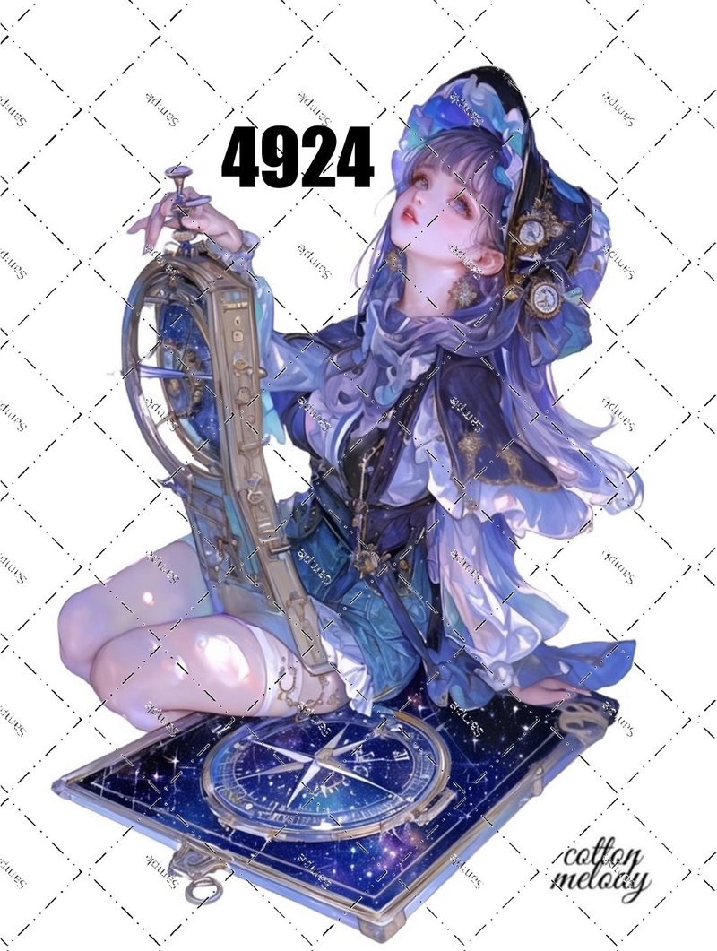 original sticker no.4924 人物ステッカー オリジナルステッカー オリジナル人物ステッカー 装飾ステッカー cotton melody - 貼紙 - 紙 