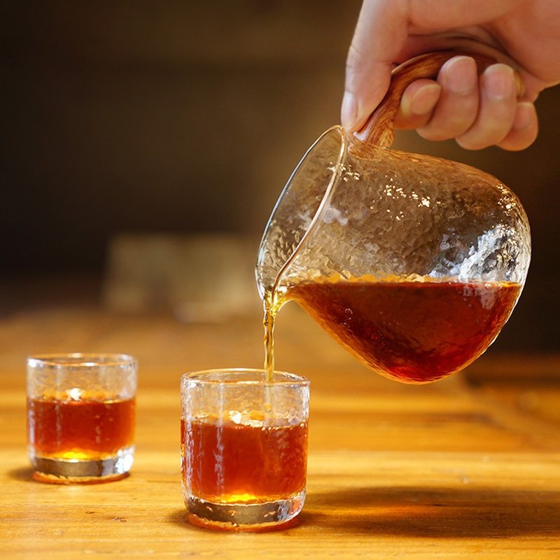 Timemore タイモア ハンマー目模様ガラスサーバー 取っ手付き 耐熱 ハンドドリップコーヒーサーバー 400ml - コーヒードリッパー - ガラス 