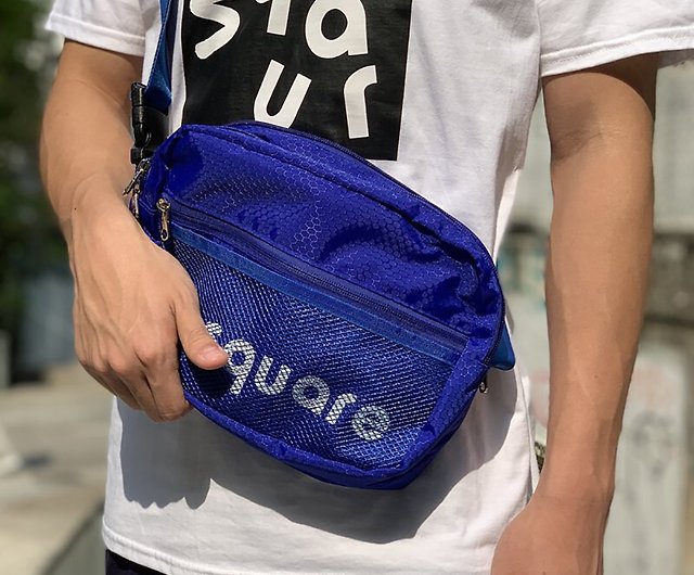 CHEESE 4L Shoulder Bag Blue - Shop squareonline Messenger Bags