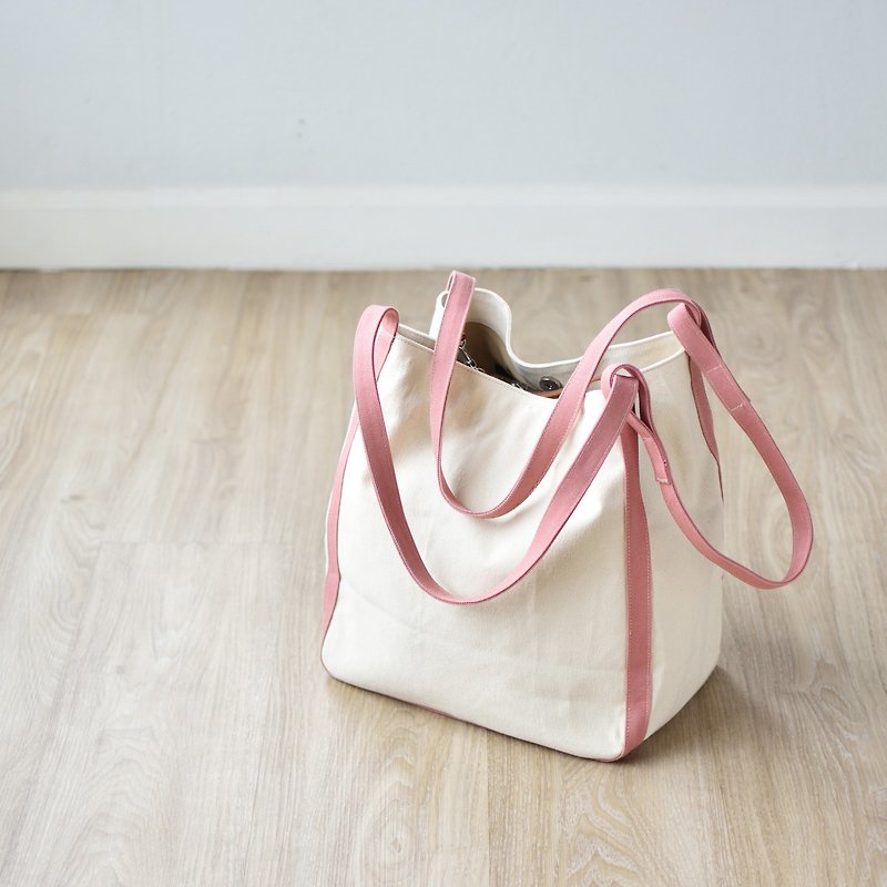 Up straps tote - off white - Handbags & Totes - Cotton & Hemp White