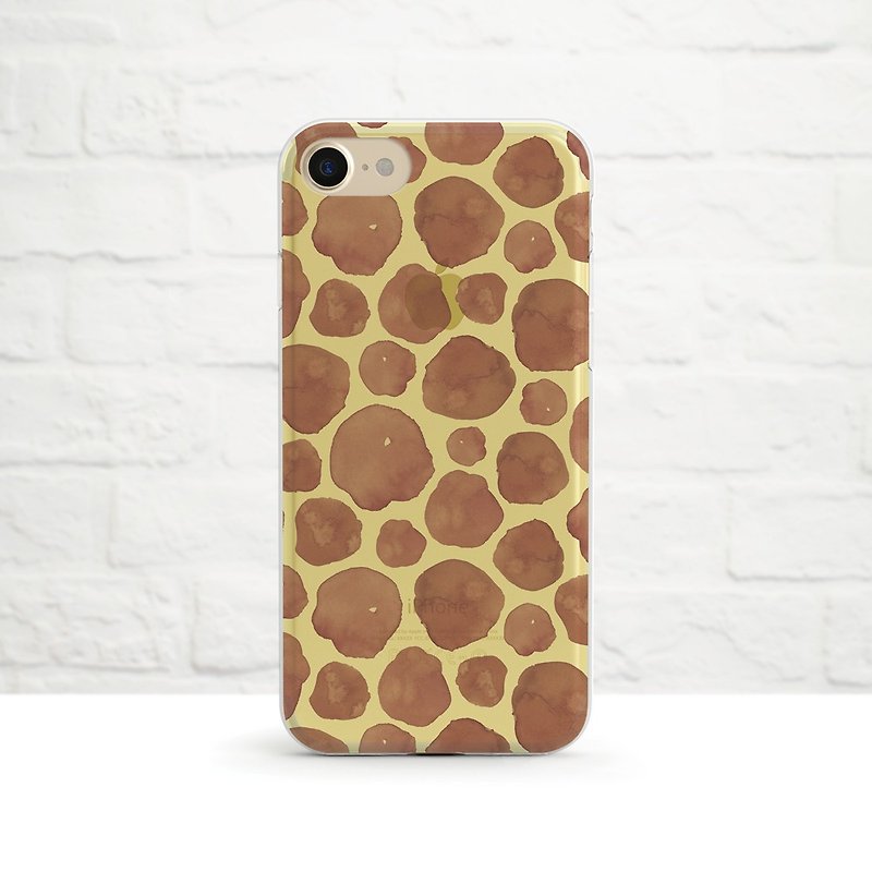 Giraffe, Clear Soft Case, iPhone series, Samsung - Phone Cases - Silicone Brown