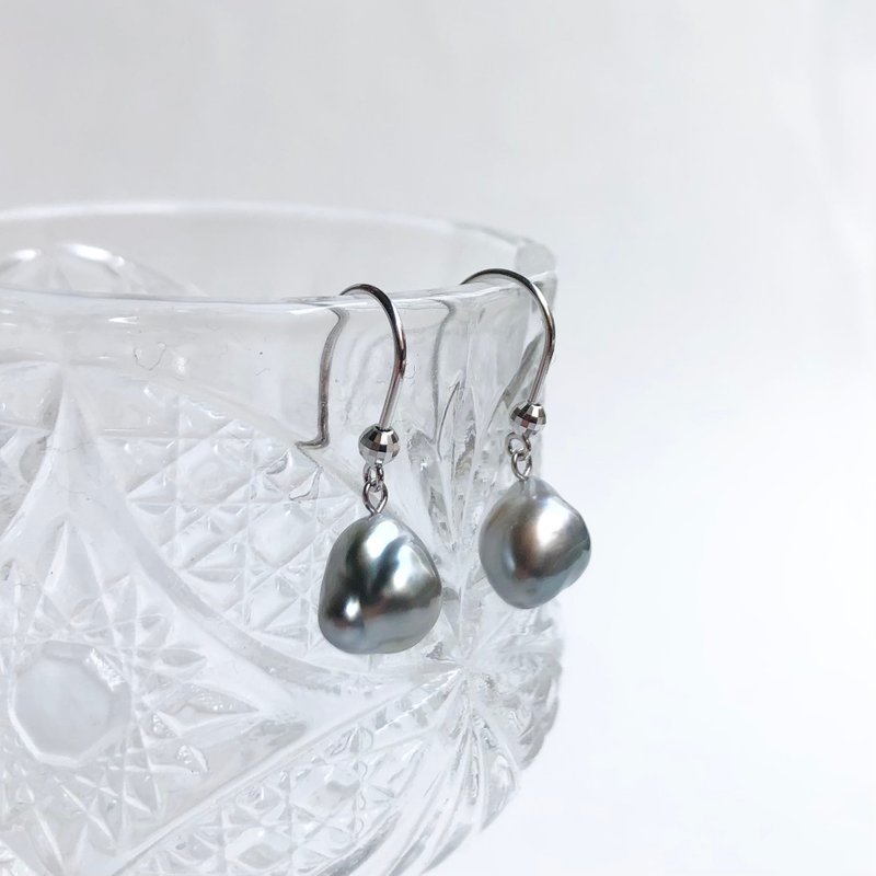 Tahitian  Pearl earring hlg made in Japan - Earrings & Clip-ons - Precious Metals Silver