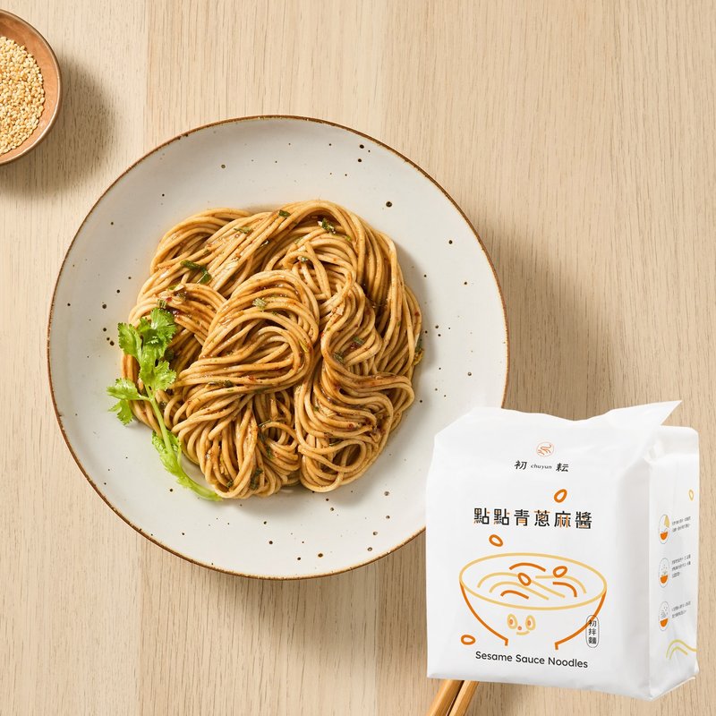 Chuyun-chuyun noodles with green onions and sesame sauce (4 pieces/bag) - Noodles - Other Materials 