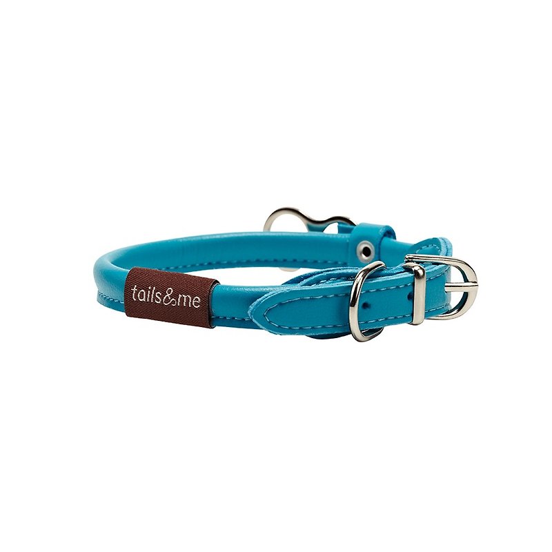[Tail and Me] Natural Concept Leather Collar Blue Stone Blue - ปลอกคอ - หนังเทียม สีน้ำเงิน