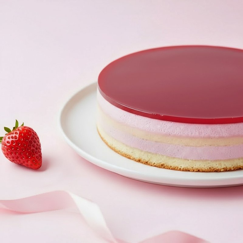 【凱蜜菲Kaimifei】草莓之戀慕斯蛋糕 - 蛋糕/甜點 - 紙 紅色