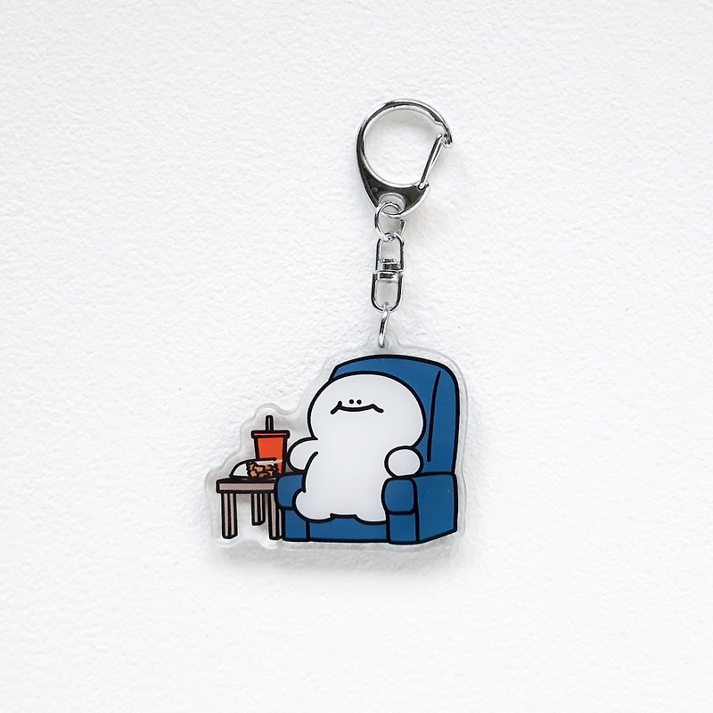 H Zai Acrylic Pendant Keychain-Fake Mode - Keychains - Acrylic White