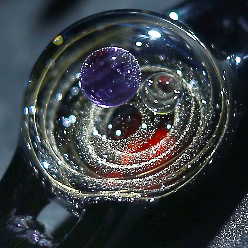 Japan Galaxy Pendant Necklace,Universe Glass,Space Cosmos Design,Handmade - Bracelets - Glass 