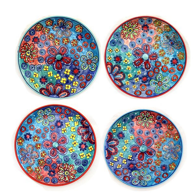 Five petal flower series - plate (randomly shipped in color) - เครื่องครัว - เครื่องลายคราม 