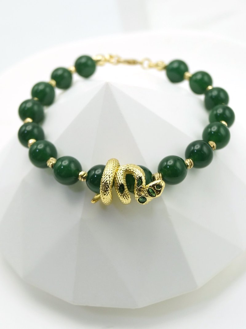 綠瑪瑙手鏈 - 手鍊/手環 - 水晶 綠色