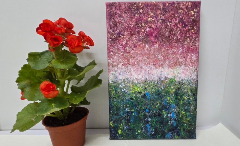 悸涵畫話/療癒fun系列/情緒釋放抽象畫/壓克力畫/療癒小物 - 擺飾/家飾品 - 壓克力 