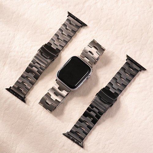 W.WEAR 時間穿搭 Apple watch - 凸形鈦金屬 蘋果專用錶帶