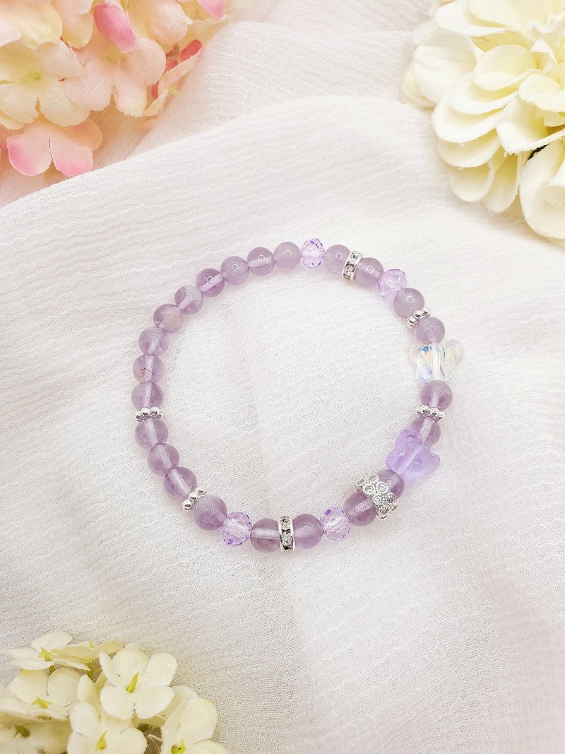 Gentle Fairy Lavender Amethyst Bracelet - สร้อยข้อมือ - คริสตัล สีม่วง