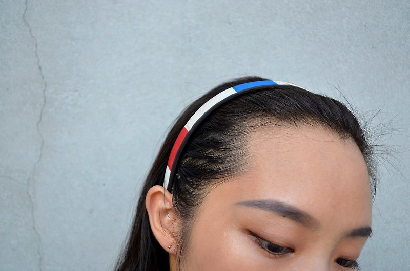 Volleyball x headband / fine version / conti red blue and white models number 015 - Headbands - Rubber Red