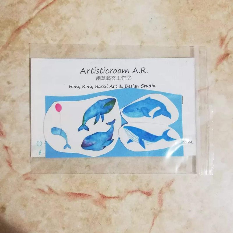 補運費商品 - 鯨魚系列水印紋身貼紙no. 6 - 非實體商品 - 其他材質 