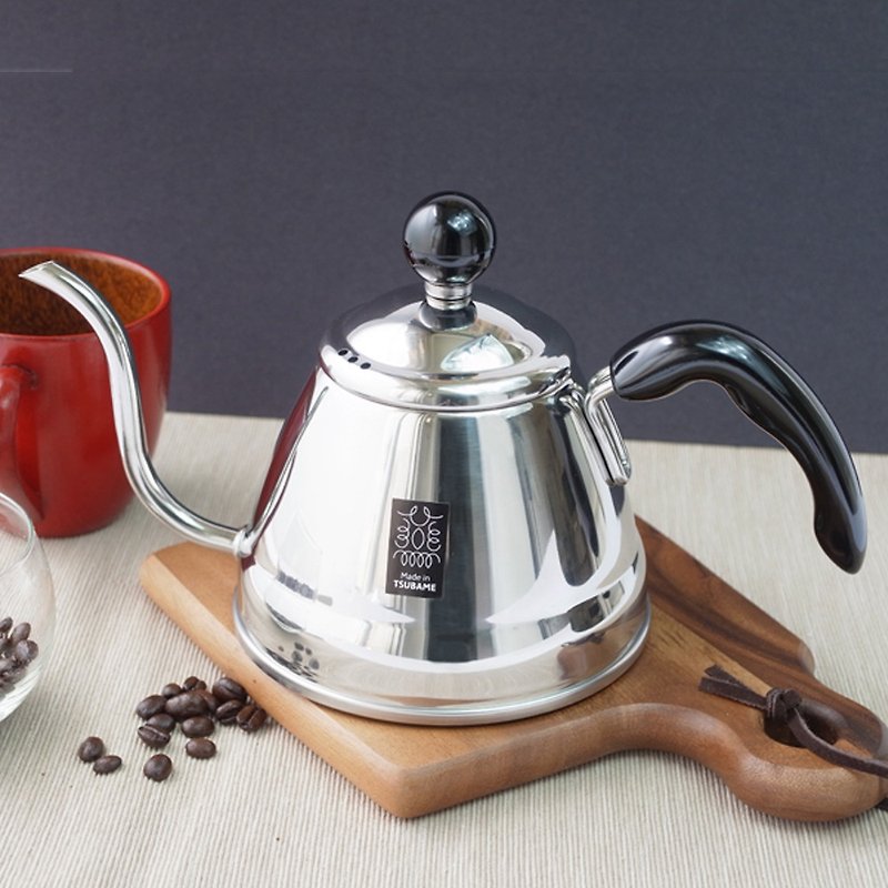 Bamboo well utensils made in Japan - hand-washed coffee thin mouth pot 1.0L - Coffee Pots & Accessories - Stainless Steel Silver
