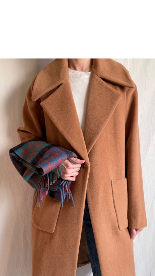 MétaFormose Mayfair Coat -cashmere羊毛翻領經典大衣 駝栗色