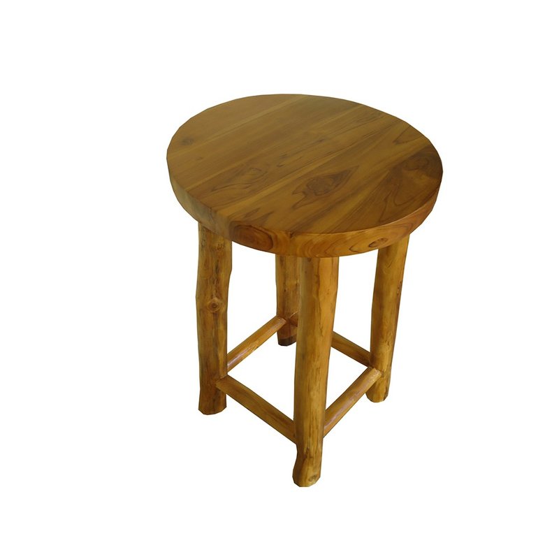 [Jidi City 100% Teak Furniture] HYSS145A Teak Round Table, Flower Table and Side Table - โต๊ะอาหาร - ไม้ สีนำ้ตาล