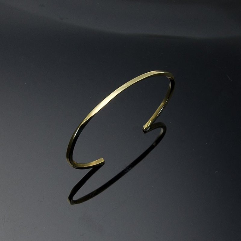 One-point mono sample SALE [brass twist bangle] - Bracelets - Other Metals 