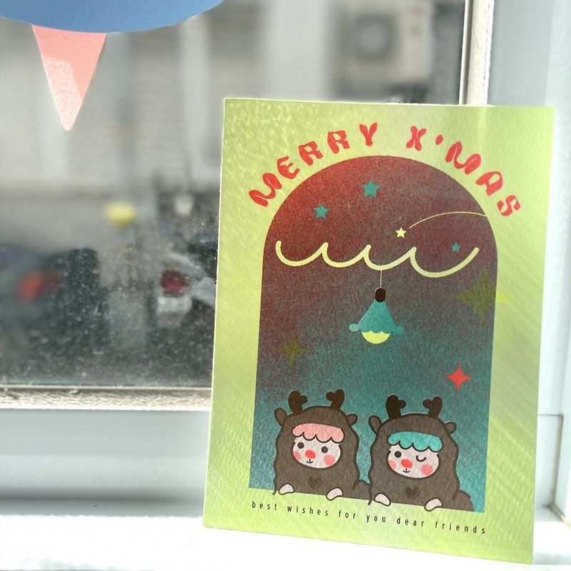 Aurora Christmas - Riso  Printed Cards - การ์ด/โปสการ์ด - กระดาษ สีเหลือง