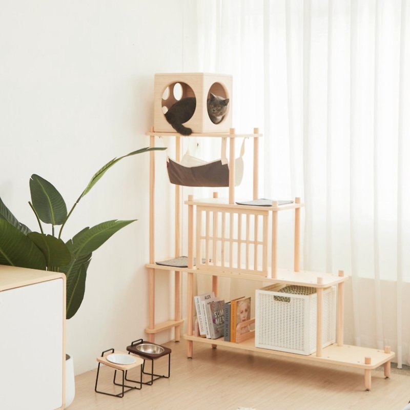 Bien Bien Cat Tree - Ladder - อุปกรณ์แมว - ไม้ สีกากี