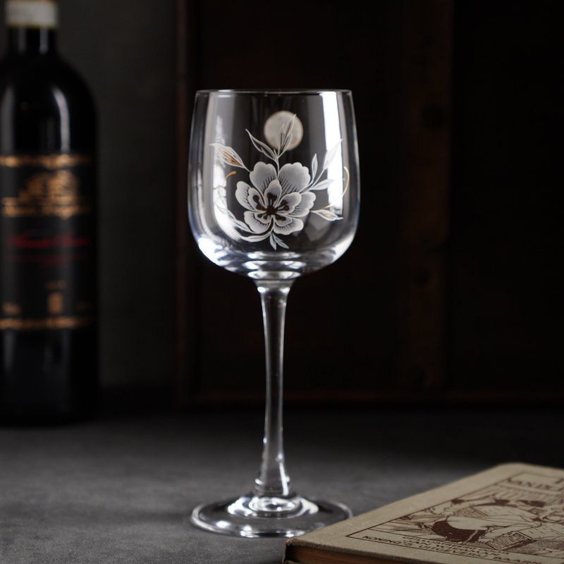 法國Cristal d'ArquesBriancon Decor Fleur系列水晶杯 - 酒杯/酒器 - 水晶 透明