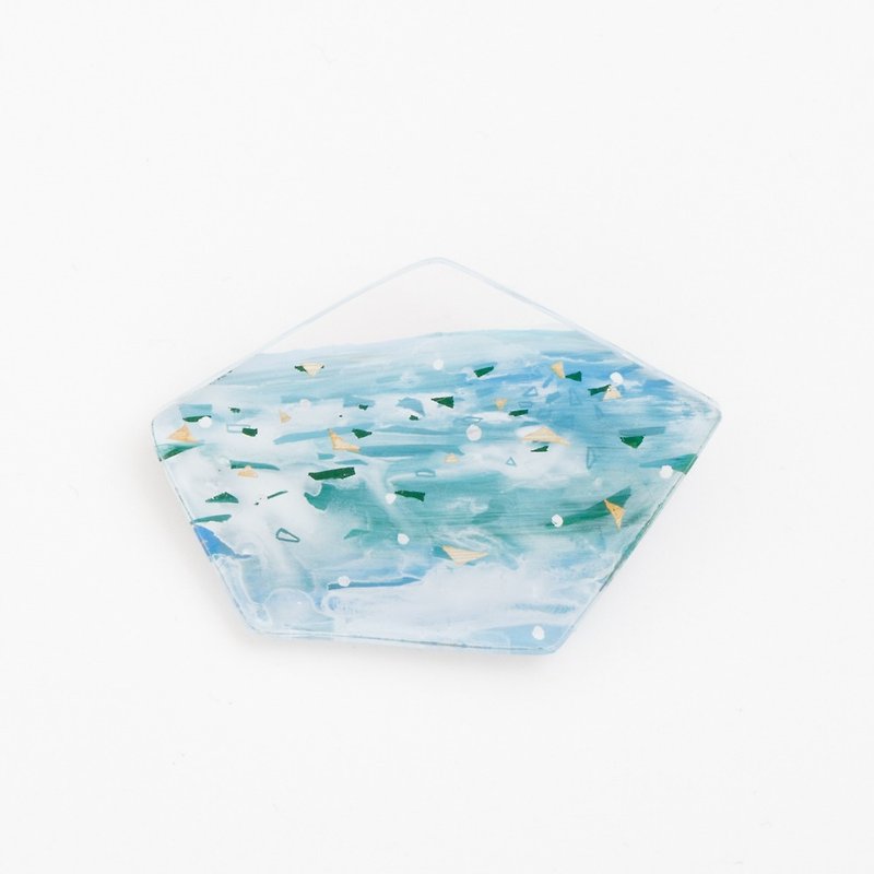 Picture of brooch [water] - Brooches - Acrylic Blue