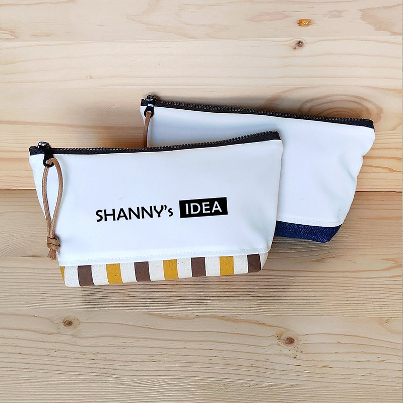 [Custom Graphics] Large Pencil Case with Wide Bottom - Pencil Cases - Polyester White