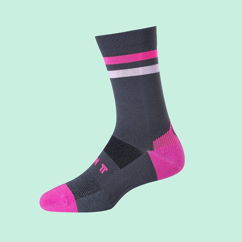 2つの鐡機能的な靴下-ネクタイ花粉 - 自転車・サイクリング - ポリエステル ピンク