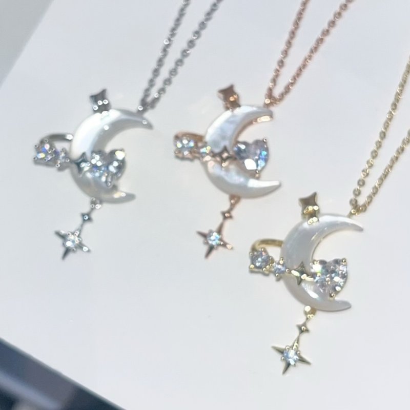 Moonlight 天然貝母頸鏈 - 項鍊 - 貝殼 