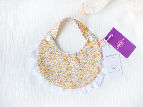 BOBO CHÉRIS 波波雪莉法式童裝 英國LIBERTY FABRICS法式有機棉寶寶圍兜(Freja Daisy)