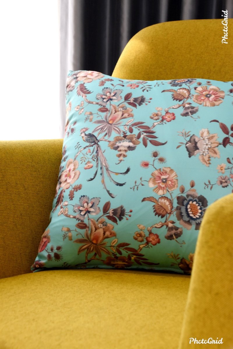 British/Meticulous Cotton Bird Whisper Floral Throw Pillow - หมอน - ผ้าฝ้าย/ผ้าลินิน หลากหลายสี