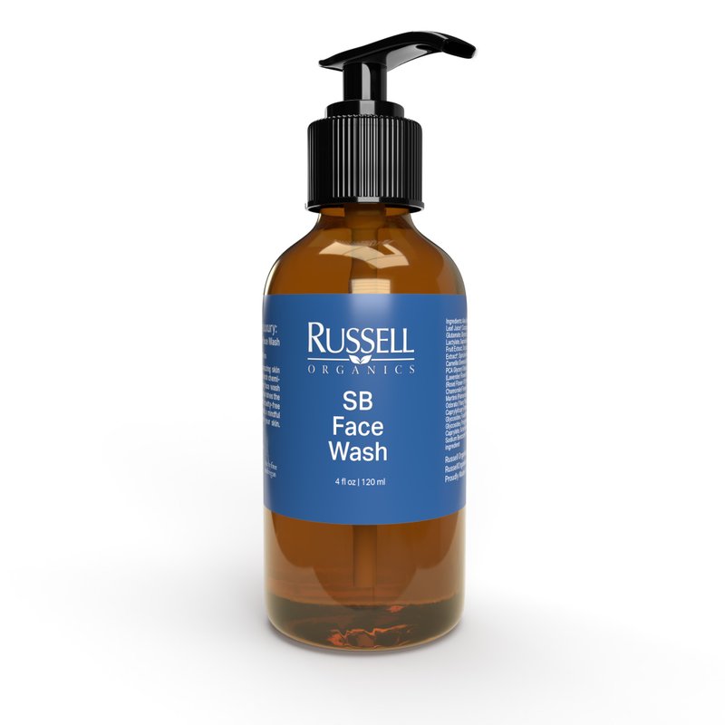 【Russell Organics】SB無患子洗面露 - 臉部清潔/洗面乳/卸妝 - 玻璃 藍色